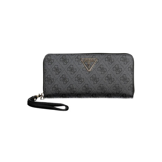 Chic Polyethylene Wallet with Logo Detail