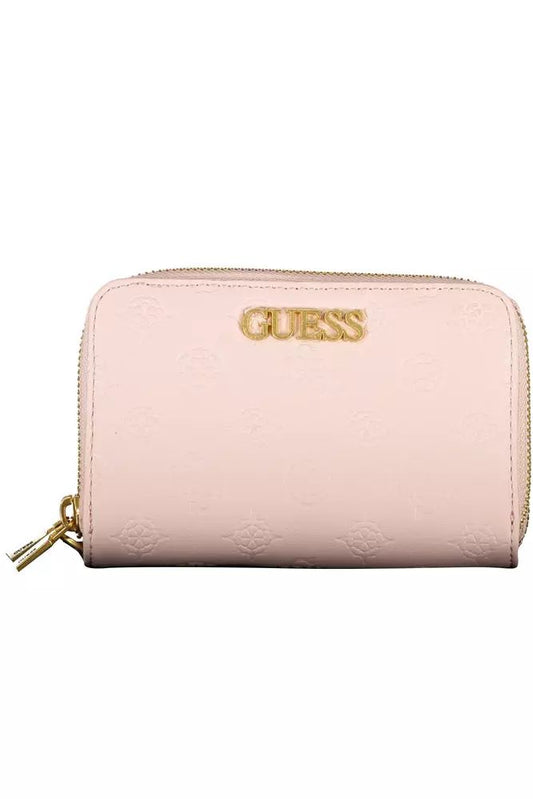 Chic Double Compartment Wallet with Logo Detail