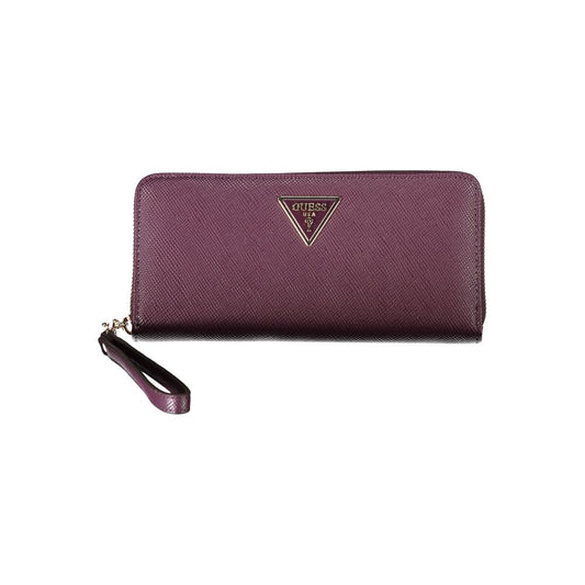 Elegant Zip Closure Wallet with Logo Detail