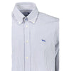 Elegant Striped Button-Down Cotton Shirt