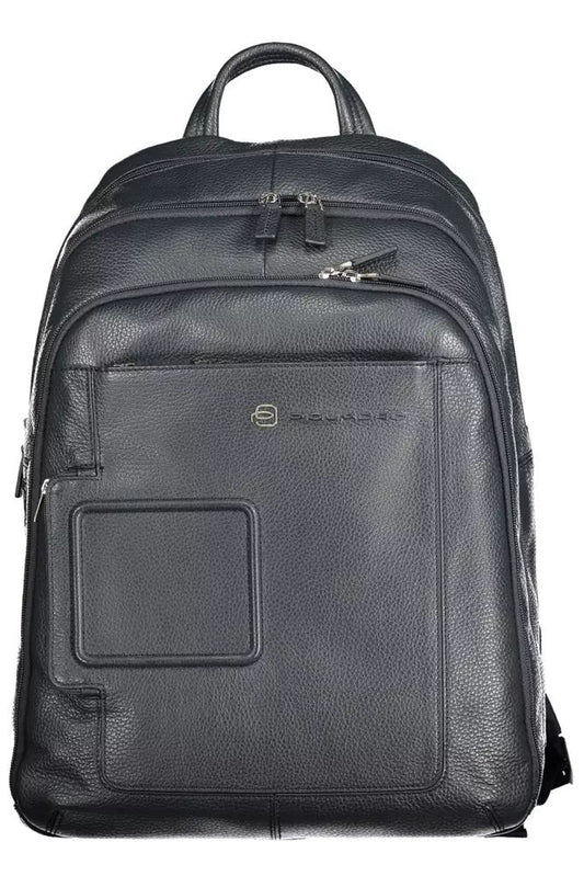Sleek Leather Backpack with Laptop Compartment