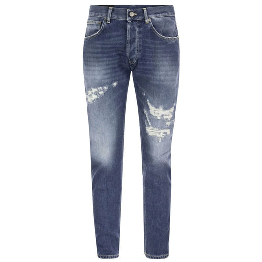 Distressed Cotton Mius Jeans