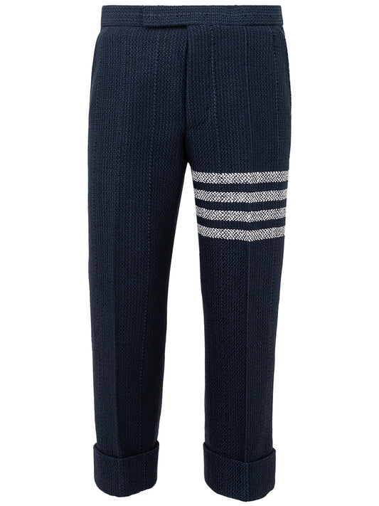 Elegant Striped Wool Trousers