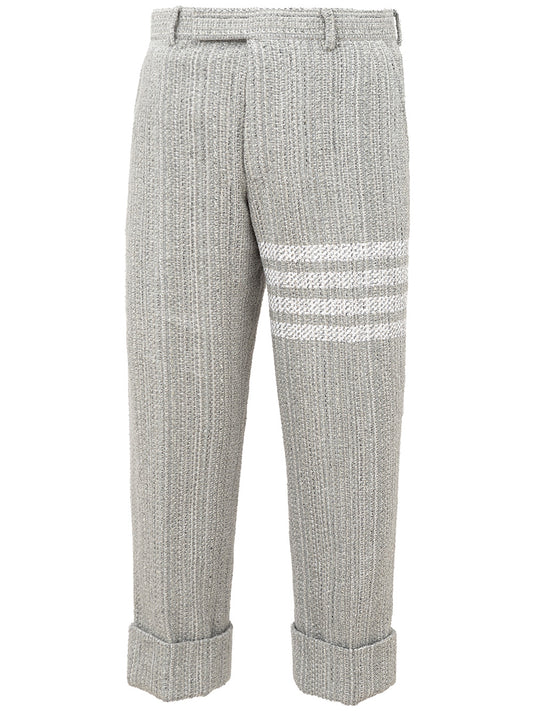 Elegant Striped Wool Trousers