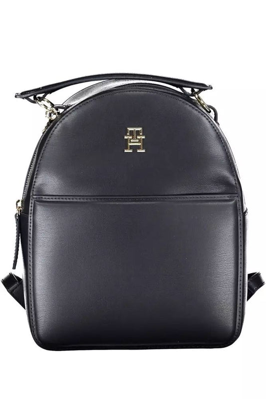 Chic Contrast Detail Backpack with Logo