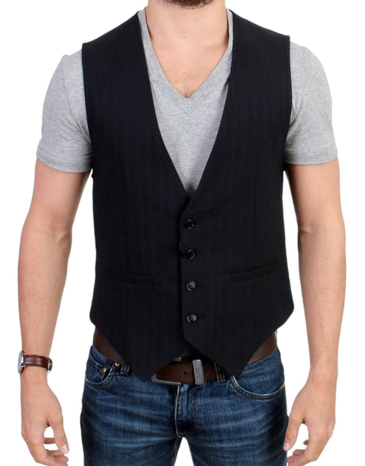 striped cotton casual vest