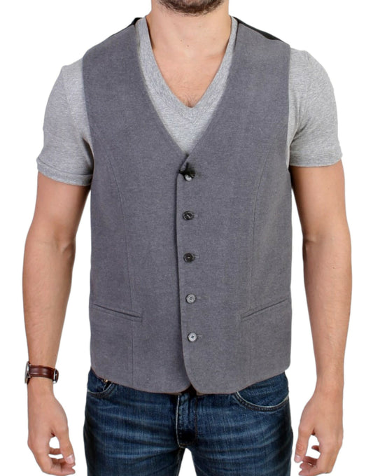 cotton blend casual vest