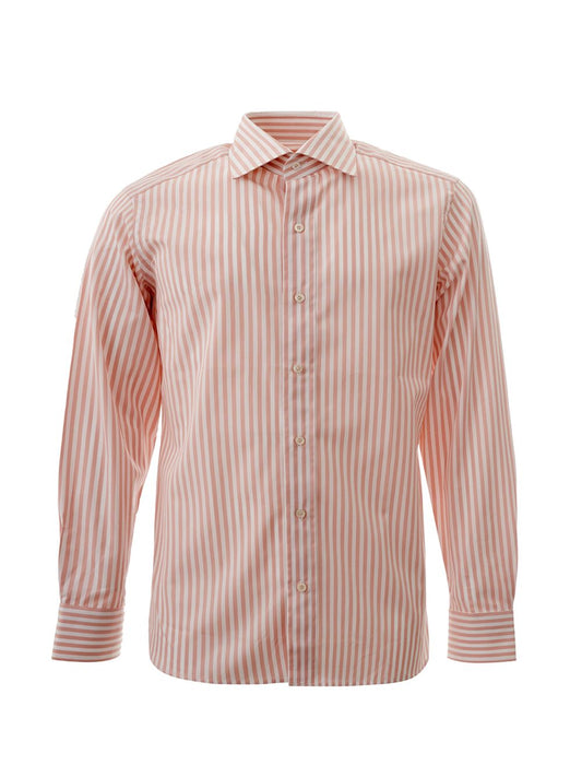 Elegant Striped Cotton Shirt for Men