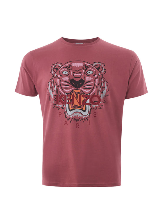 Elegant Cotton T-Shirt with Tiger Motif