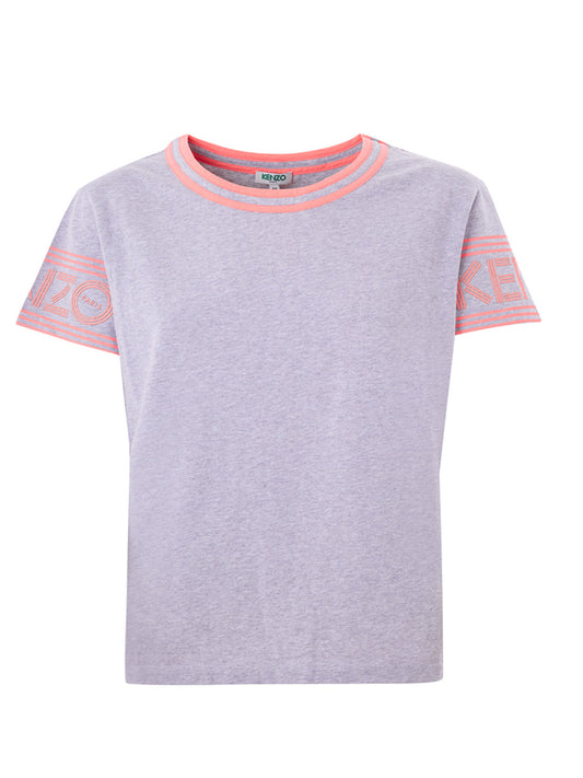 Chic Cotton Tee with Neon Accents