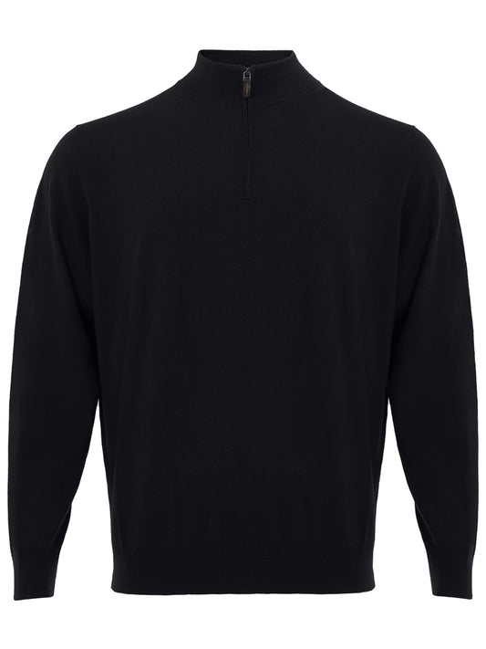 Elegant Cashmere Sweater with Zip Detail