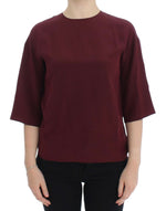 3/4 sleeve silk blouse