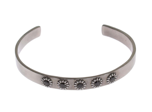 Chic Silver CZ Bangle for Her