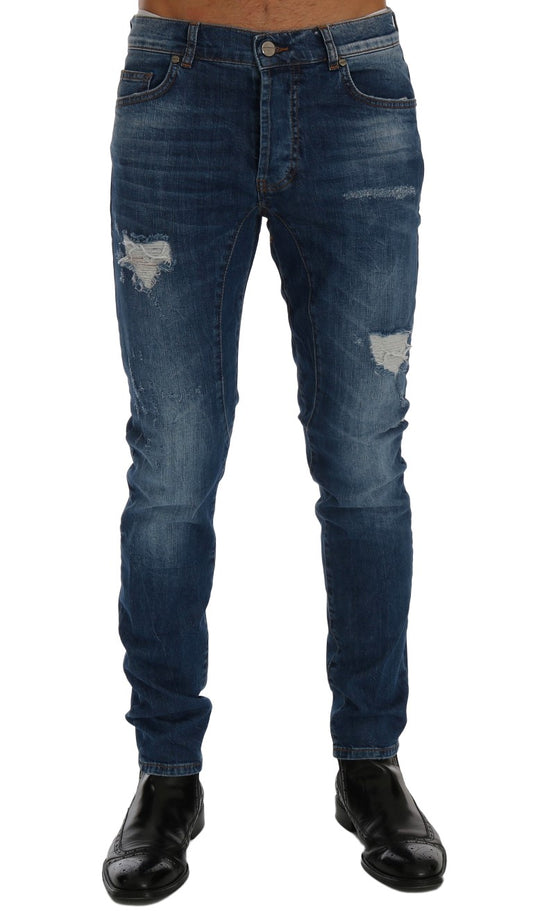 Wash Torn Dundee Slim Fit Jeans