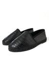 Exotic Leather Espadrilles Slip On Shoes