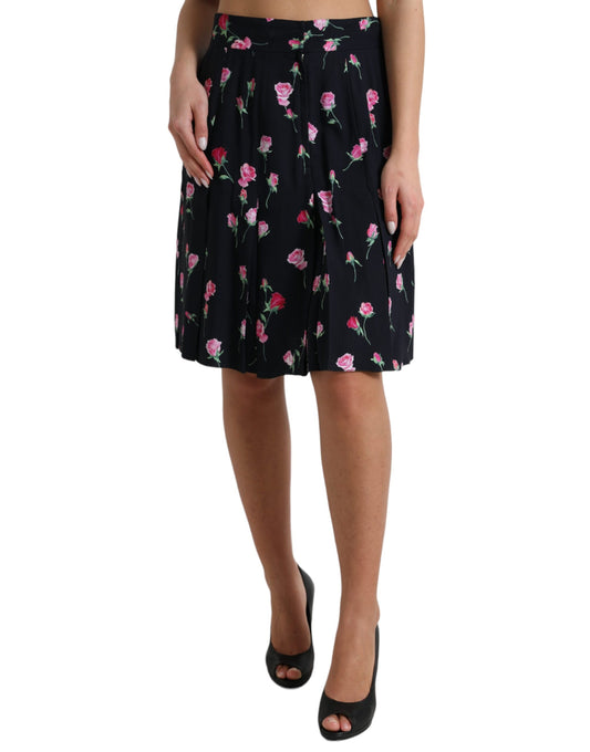 Rose High Waist A-line Knee Length Skirt