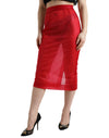 Chic High Waist Sheer Midi Skirt
