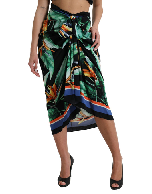 Strelitzia High Waist Wrap Midi Skirt