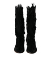 Gazelle Fur Mid Calf Winter Boots Shoes