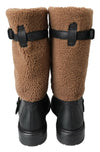 Leather Shearling Boots