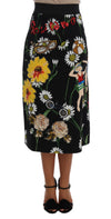Embellished A-Line Mid-Calf Skirt