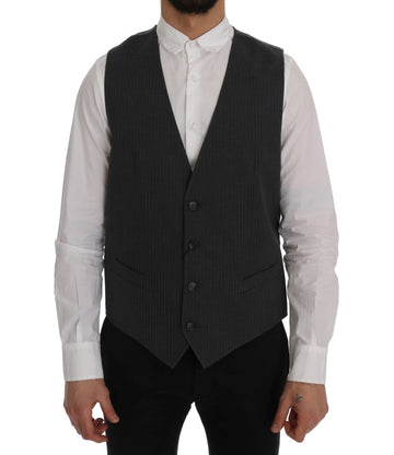 Elegant Striped Waistcoat Vest