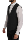 Elegant Striped Single Breasted Vest