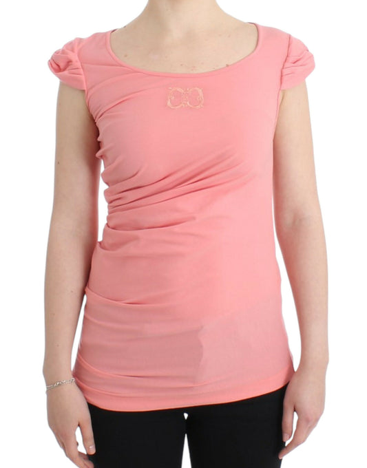 Cotton Blend Tank Top with Cap Sleeves