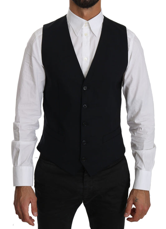 Elegant Formal Wool-Blend Dress Vest