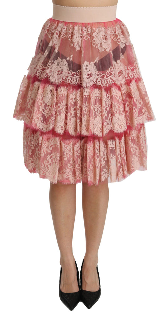 Elegant Lace High-Waist Skirt