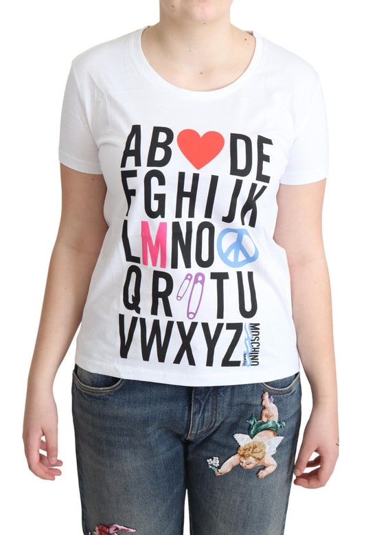 Cotton Alphabet Letter Print Tops T-shirt