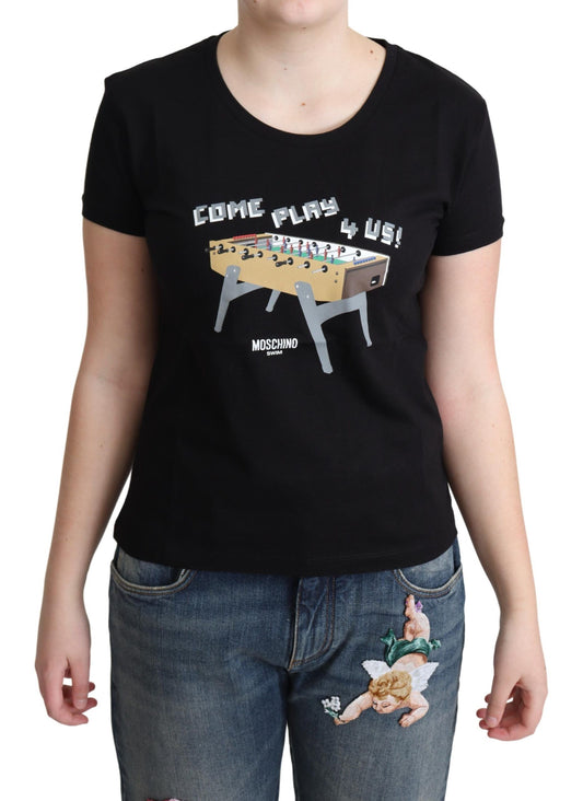 Chic Cotton Tee with Playful Print