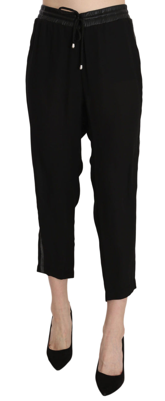 Chic High Waist Cropped Pants in Elegant