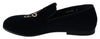 Velvet Logo Slipper Loafers Shoes