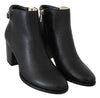 Elegant Leather Heeled Boots
