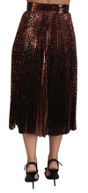 Elegant High Waist A-Line Midi Skirt