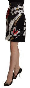 High-Waist A-Line Embellished Skirt