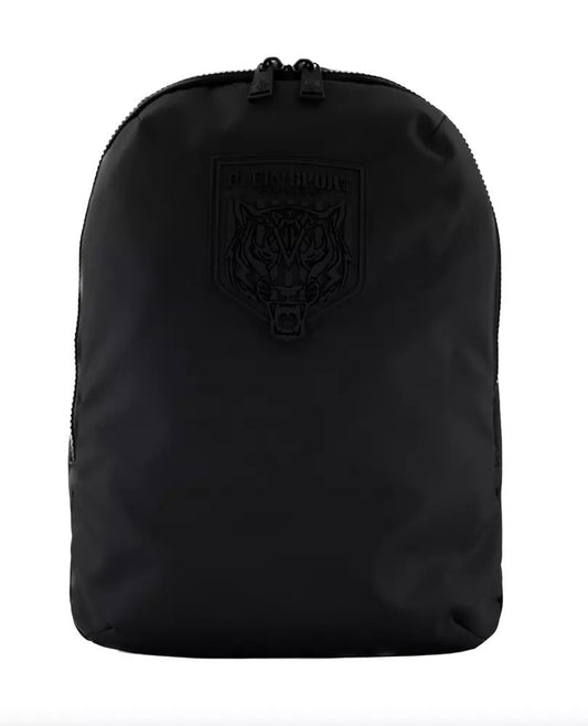 Sleek Nylon Backpack with Star Detailing