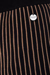 Elegant -Striped Midi Skirt