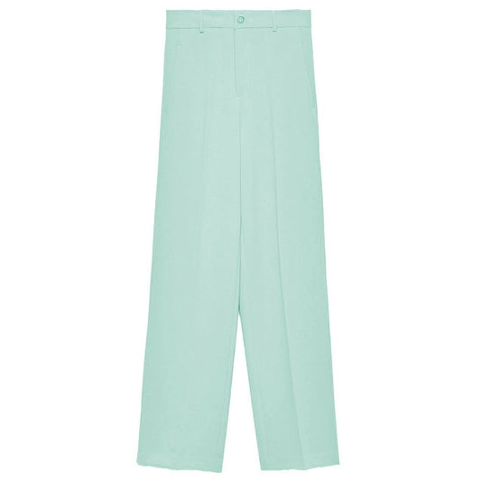 Chic Crepe Straight Trousers in Lush