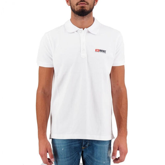 Elegant Cotton Polo Shirt with Contrasting Logo