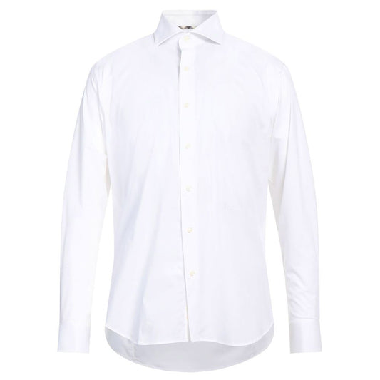 Sophisticated Cotton Shirt with Embroidered Logo