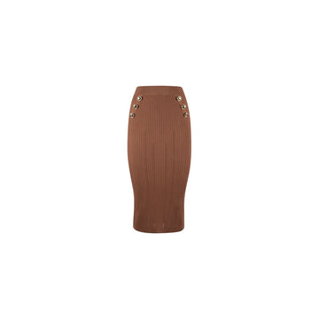 Elegant Pencil Skirt with Decorative Buttons