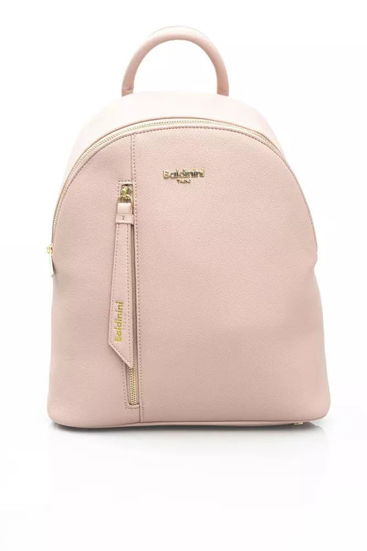 Chic Backpack with Golden Accents