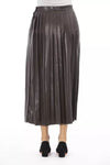 Pleated Finesse Faux Leather Skirt