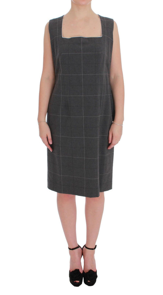 Checkered Cotton Blazer Dress Set Suit