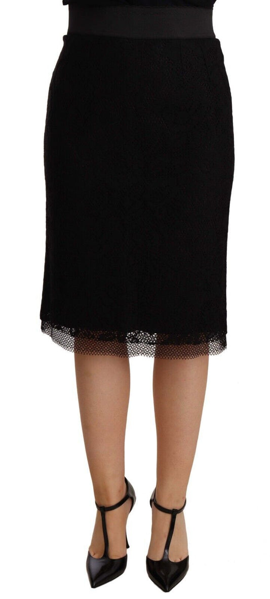 Elegant High Waist Pencil Midi Skirt