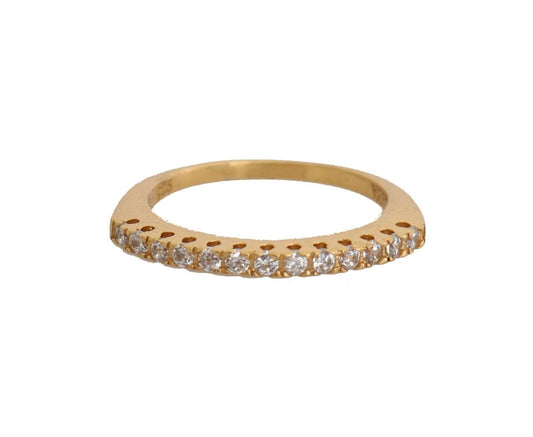 Gleaming CZ Crystal -Plated Ring