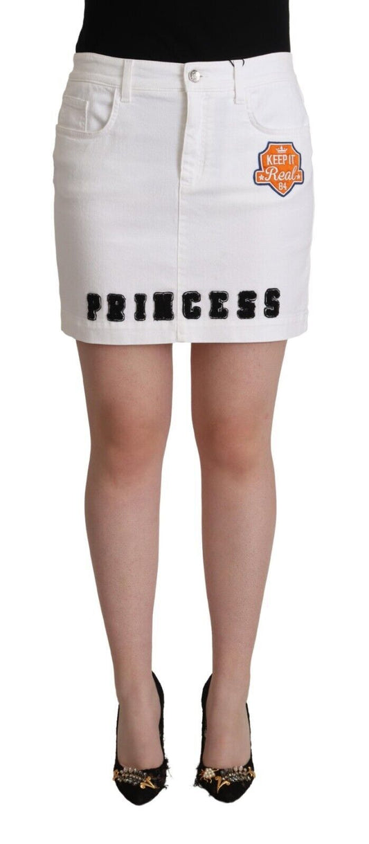 Chic Embellished Denim Mini Skirt