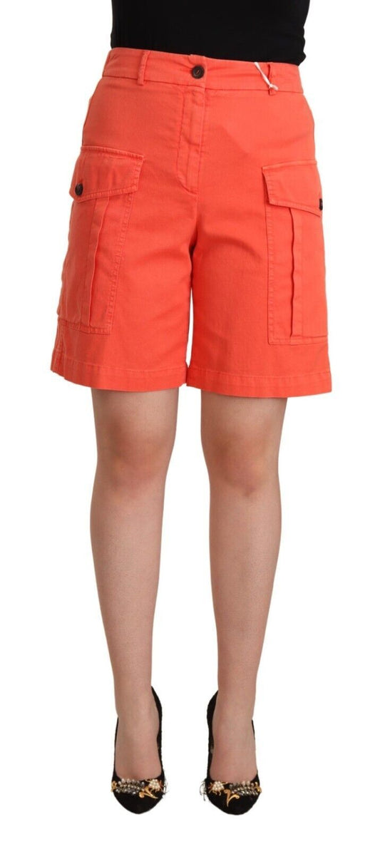 Chic High-Waisted Cargo Shorts in Vibrant